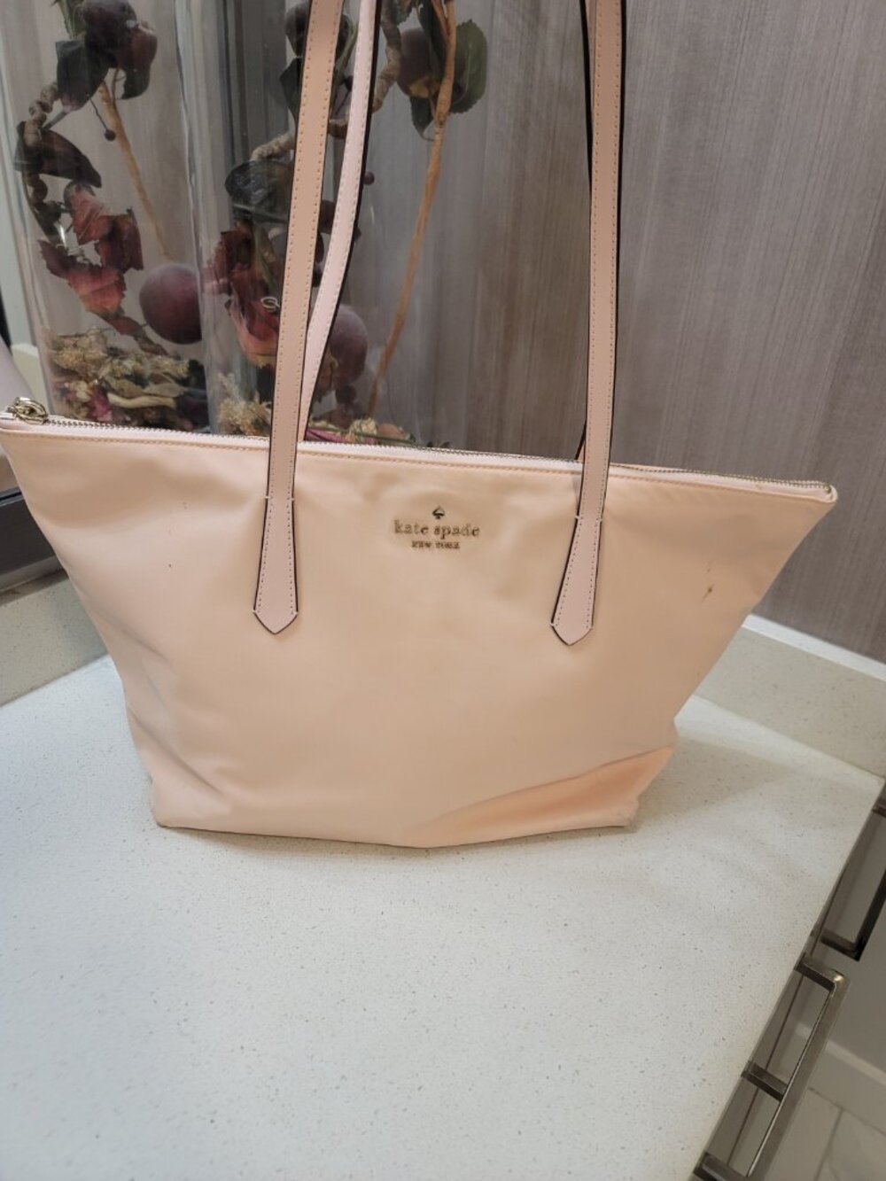 Kate Spade Kitt Ksnyl Nylon Tote Shopper Shoulder Bag Pink